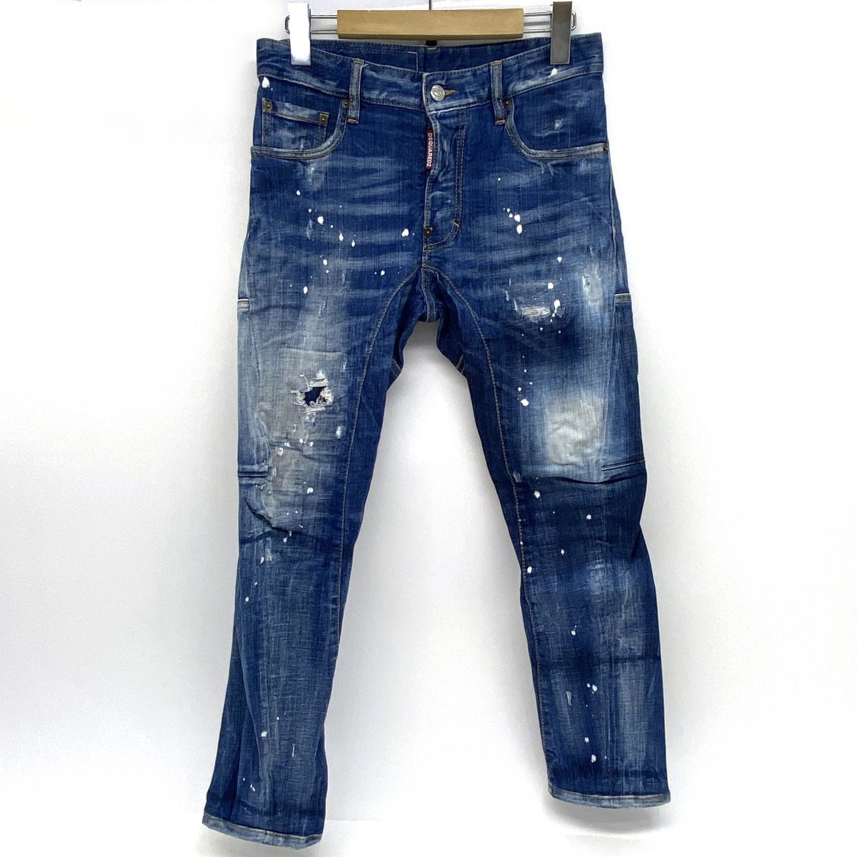 DSQUARED2 ディースクエアード TIDY ダメージ ペイントデニムパンツ 