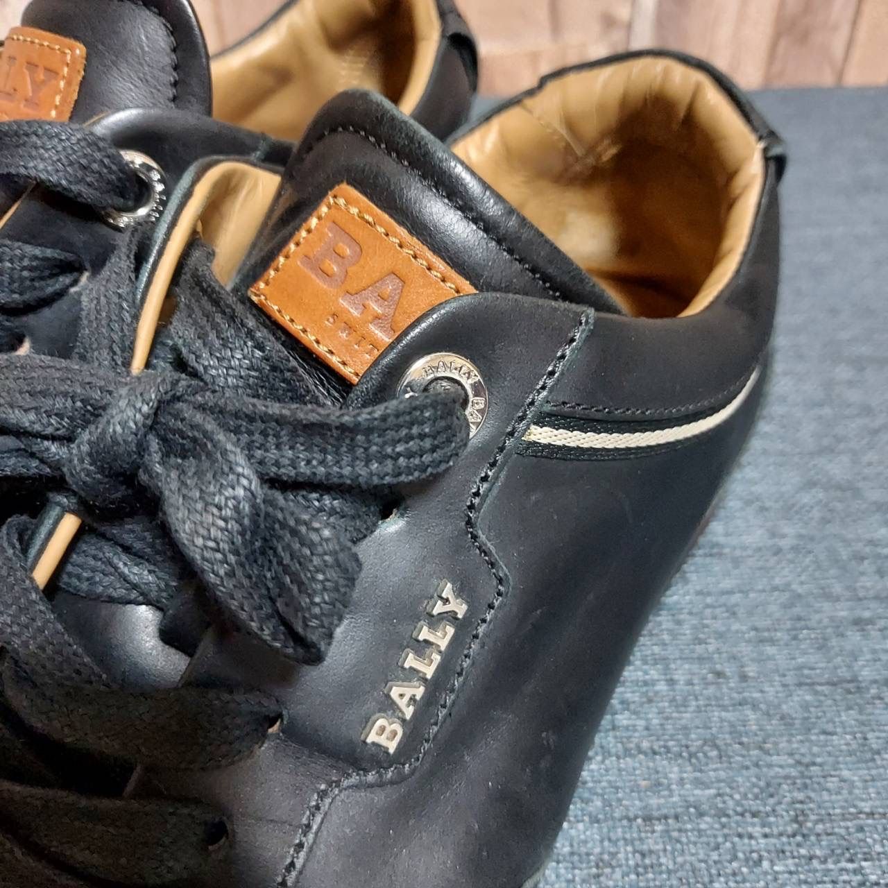 BALLY バリー レザー スニーカー ブラック 37 レディース 茶色