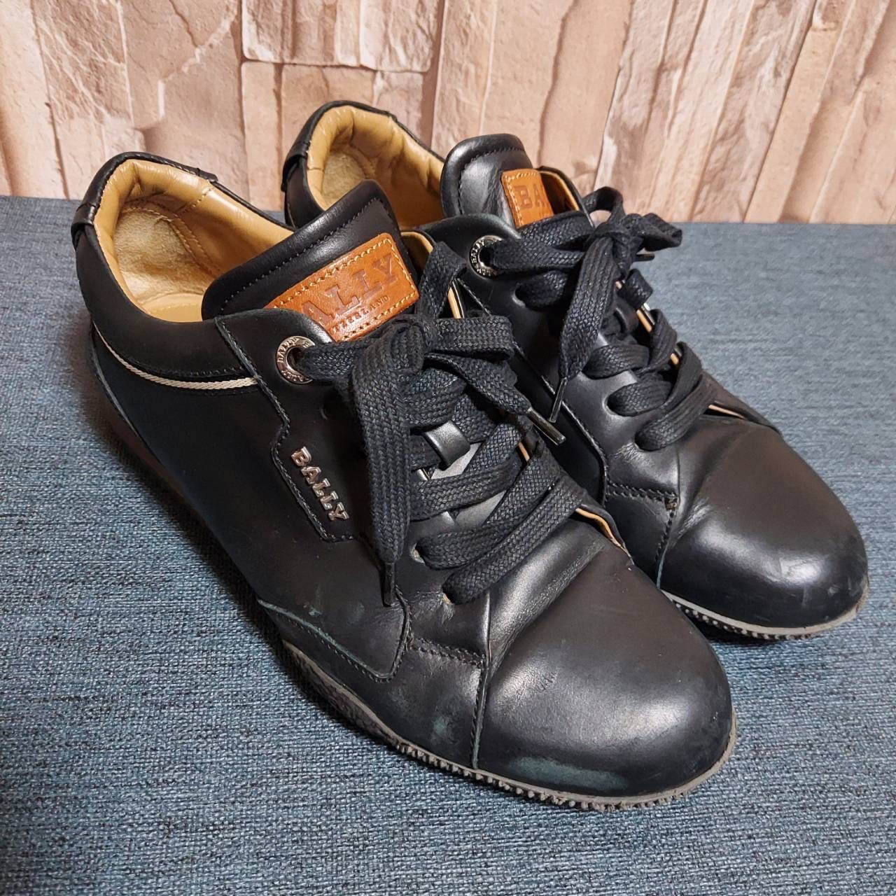 BALLY バリー レザー スニーカー ブラック 37 レディース 茶色