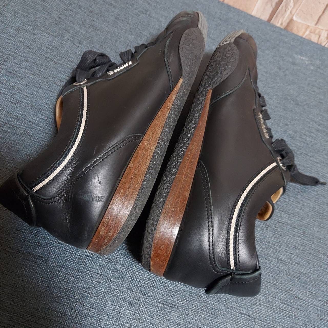 BALLY バリー レザー スニーカー ブラック 37 レディース 茶色 