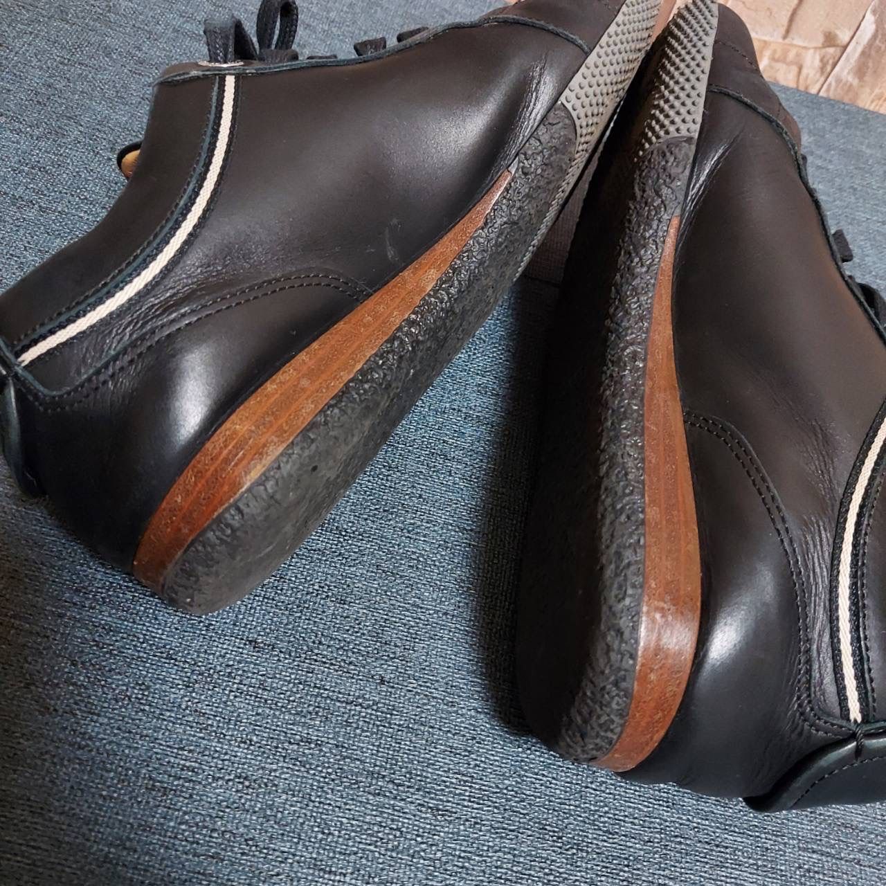 BALLY バリー レザー スニーカー ブラック 37 レディース 茶色 