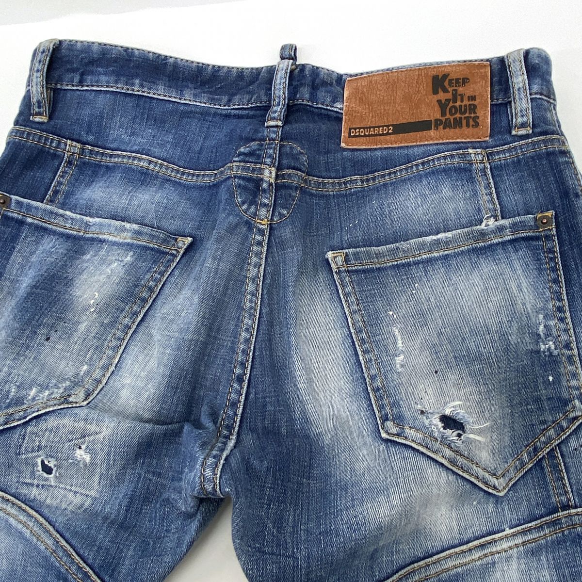 DSQUARED2 ディースクエアード Tidy Biker ダメージ加工デニムパンツ 
