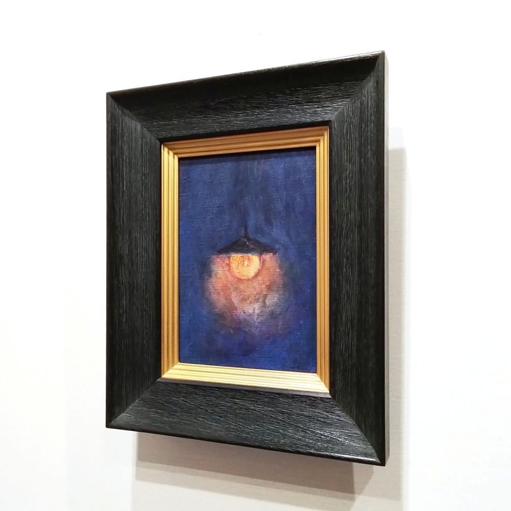 内野隆文 ランプ 絵画 キャンバスにアクリル サムホール 現代美術