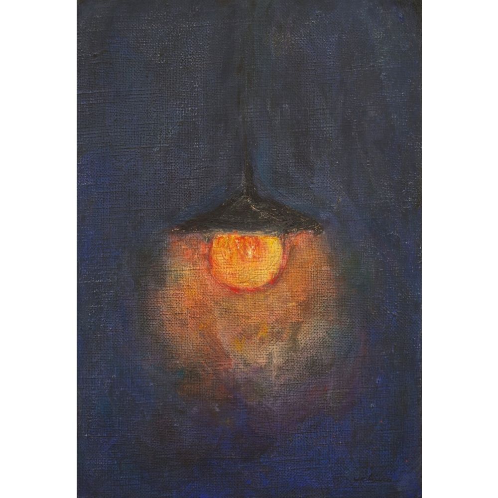 内野隆文 ランプ 絵画 キャンバスにアクリル サムホール 現代美術