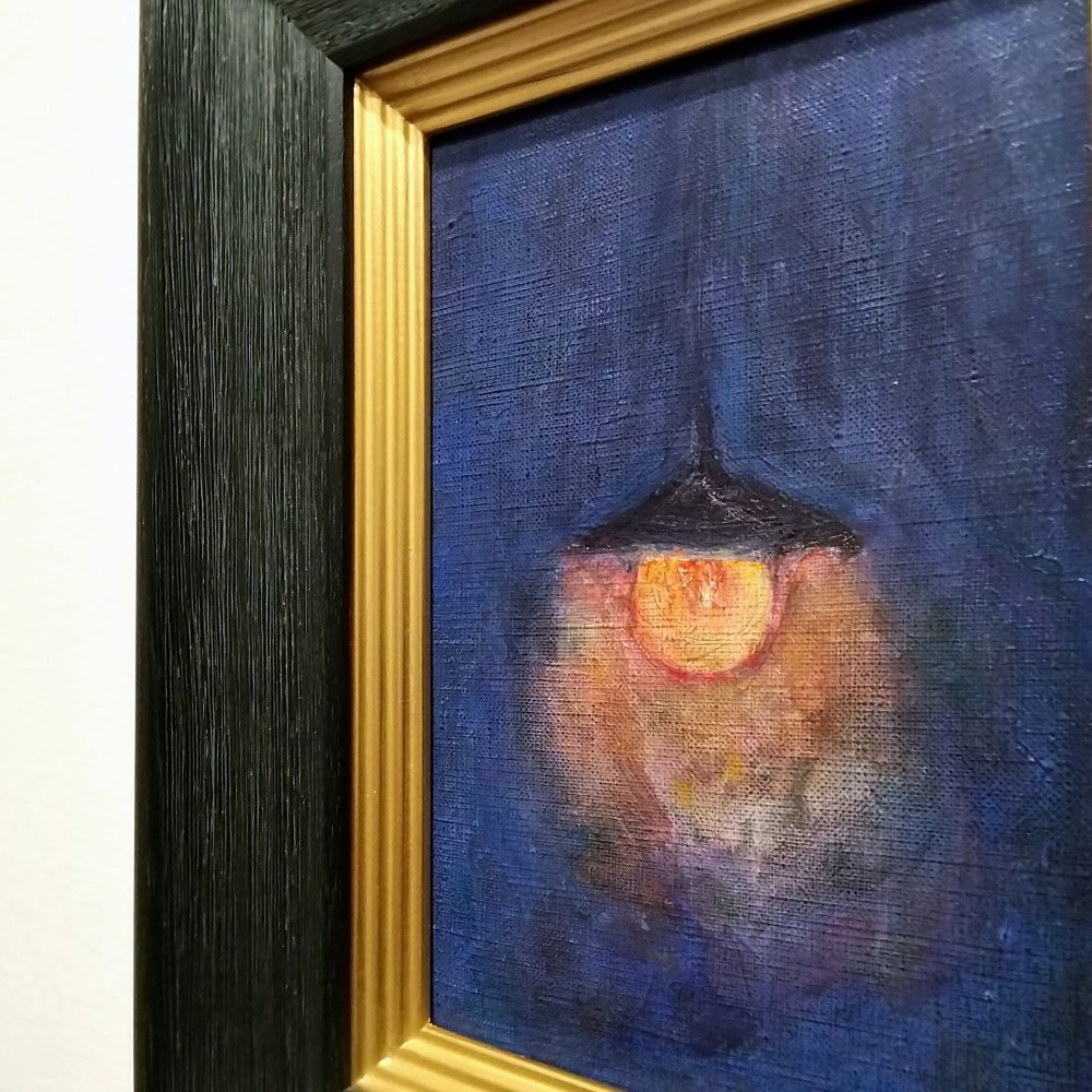 内野隆文 花 絵画 アクリル画 サムホール 現代美術 アート作品 額縁 真