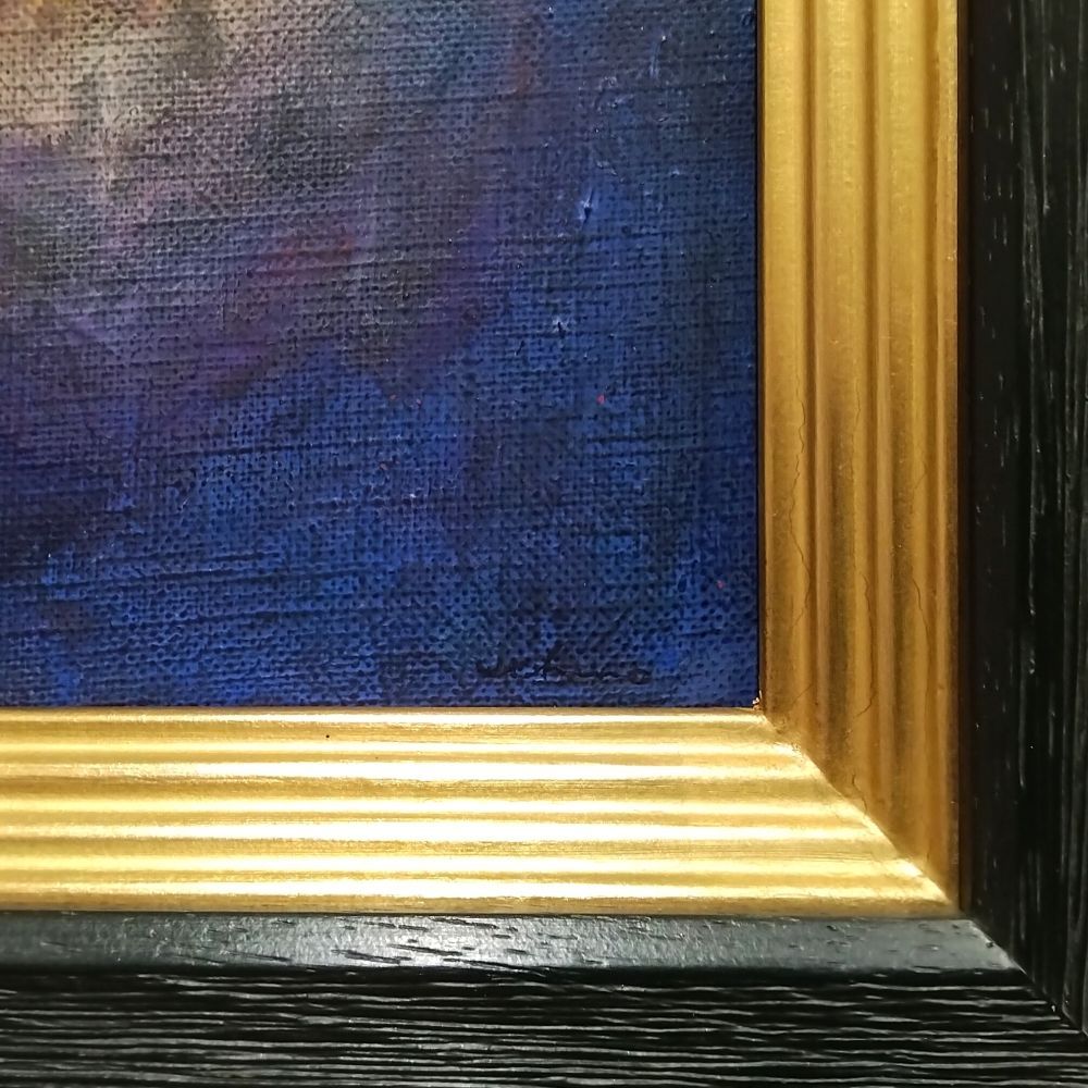 内野隆文 ランプ 絵画 キャンバスにアクリル サムホール 現代美術