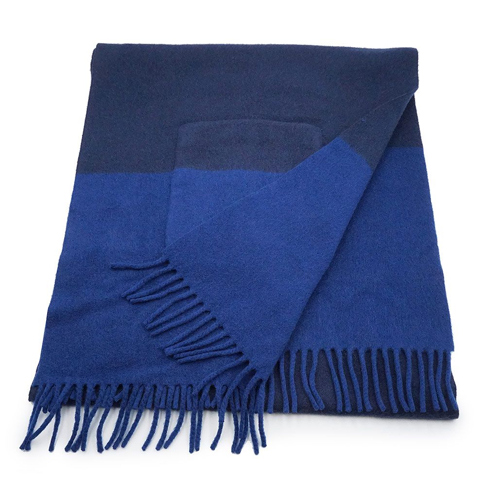 エルメス アリュメット ポケット カシミヤ 100％ マリン マリーヌ