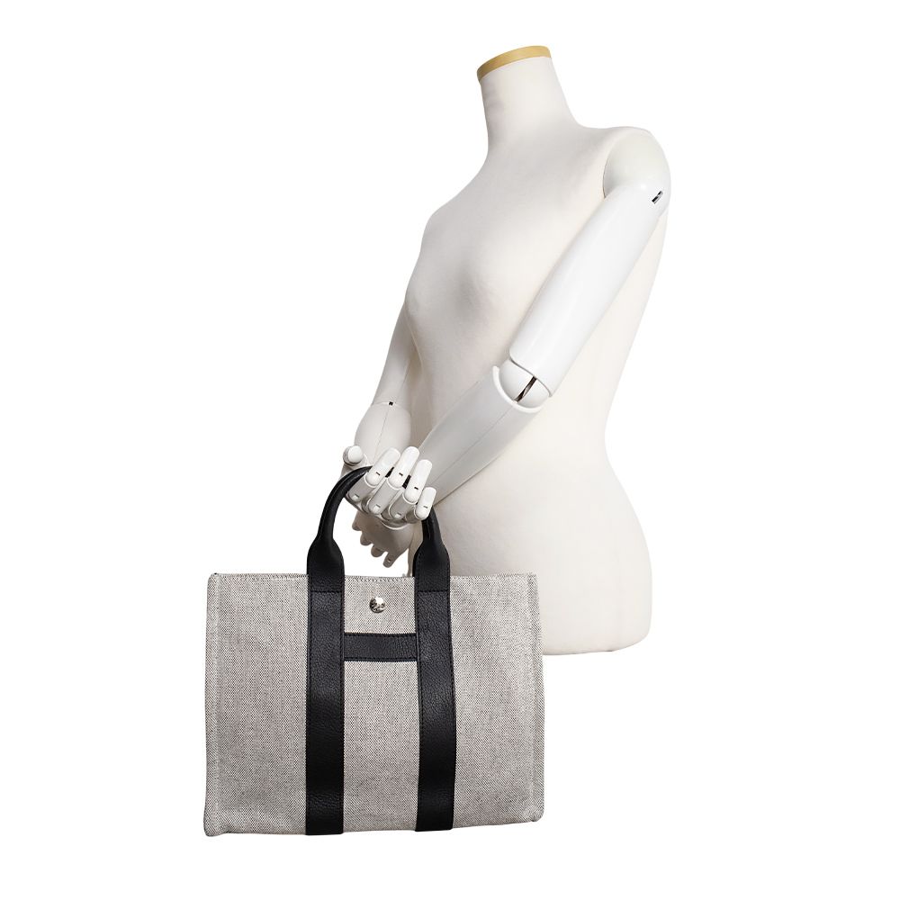 【HERMES】サックアーネ/トワルアッシュ/トートバッグPM/ノワール/ エルメス サックアーネ PM トワルアッシュ ネゴンダ グレー ブラック