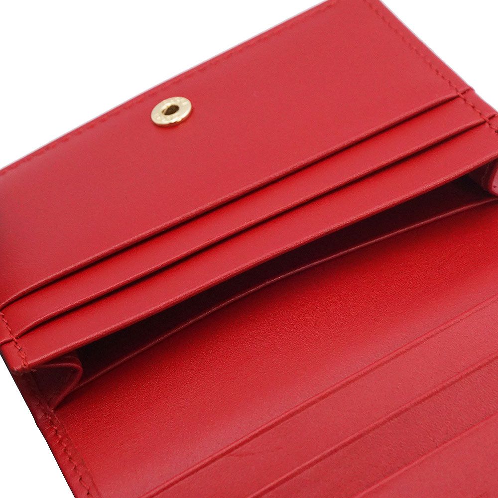 グッチ 410120 シマレザー レッド 二つ折り財布 札入れ カードケース