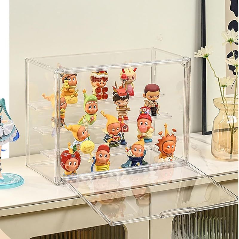 人気！ディスプレイを引き立てるコレクションボックス】　コレクションボックス フィギュアケース 透明展示箱 4層ディスプレイボックス 36×18×27cm