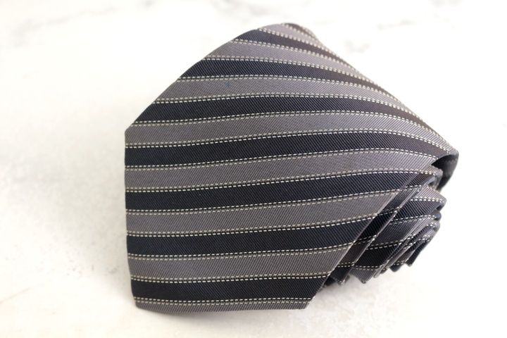 エルメス ブランドネクタイ ストライプ柄 シルク フランス製 PO メンズ