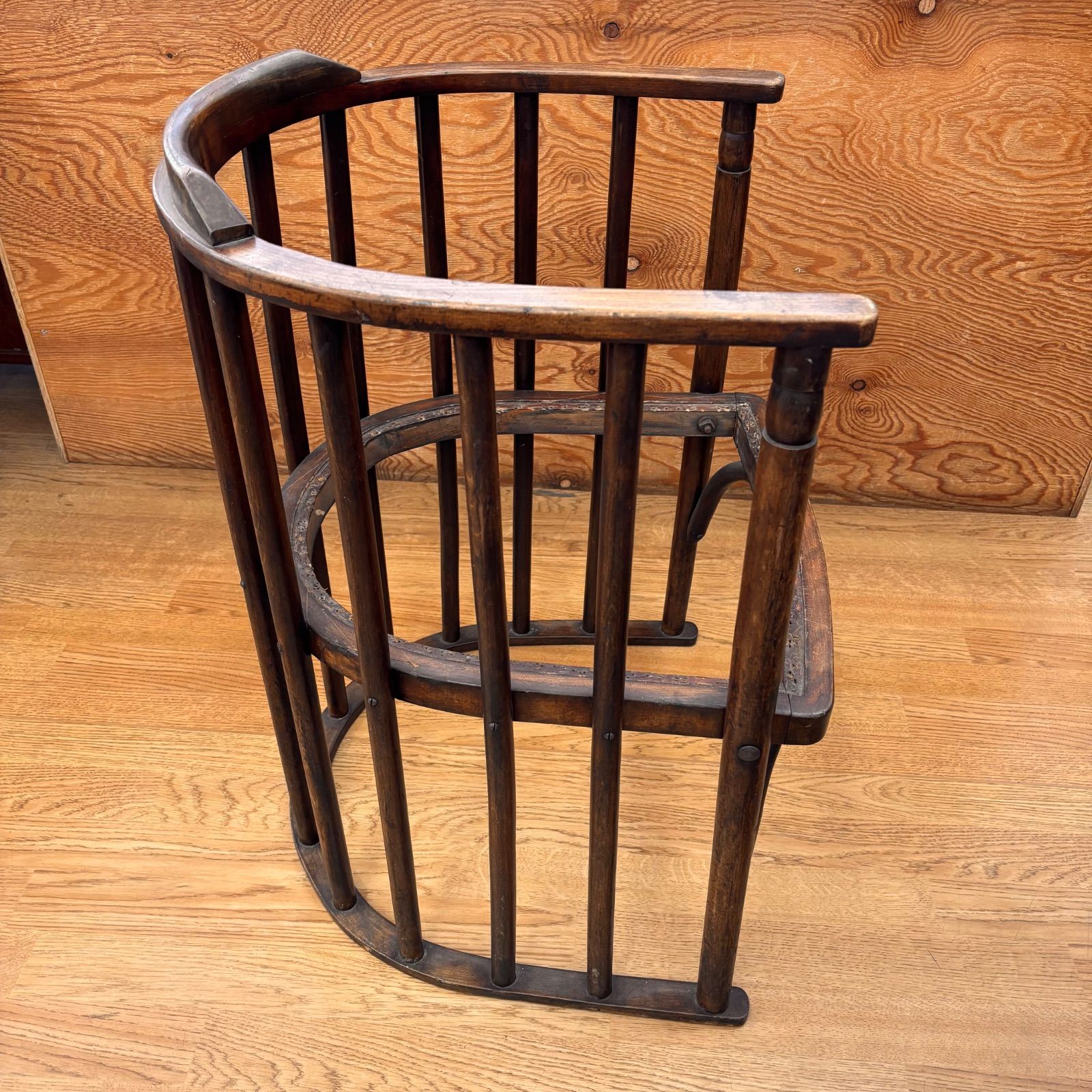 アンティーク椅子 馬蹄型 バレルチェア ヴィンテージ家具 昭和レトロ