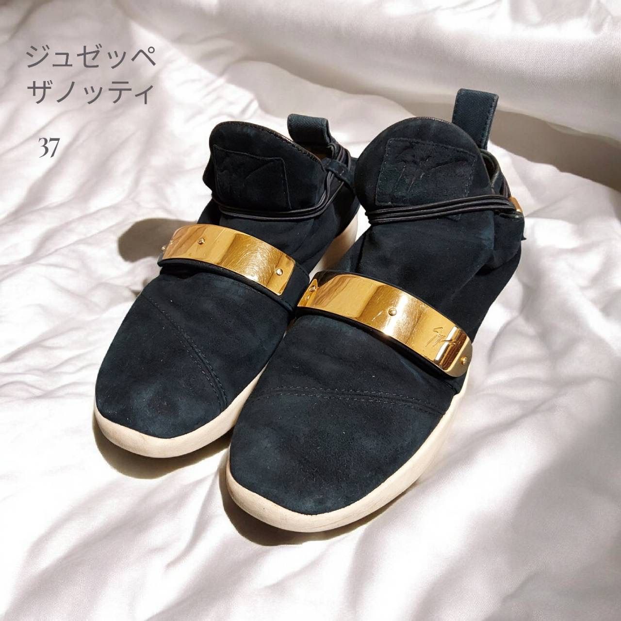 Giuseppe Zanotti ジュゼッペザノッティ 黒 ゴールド レザー 