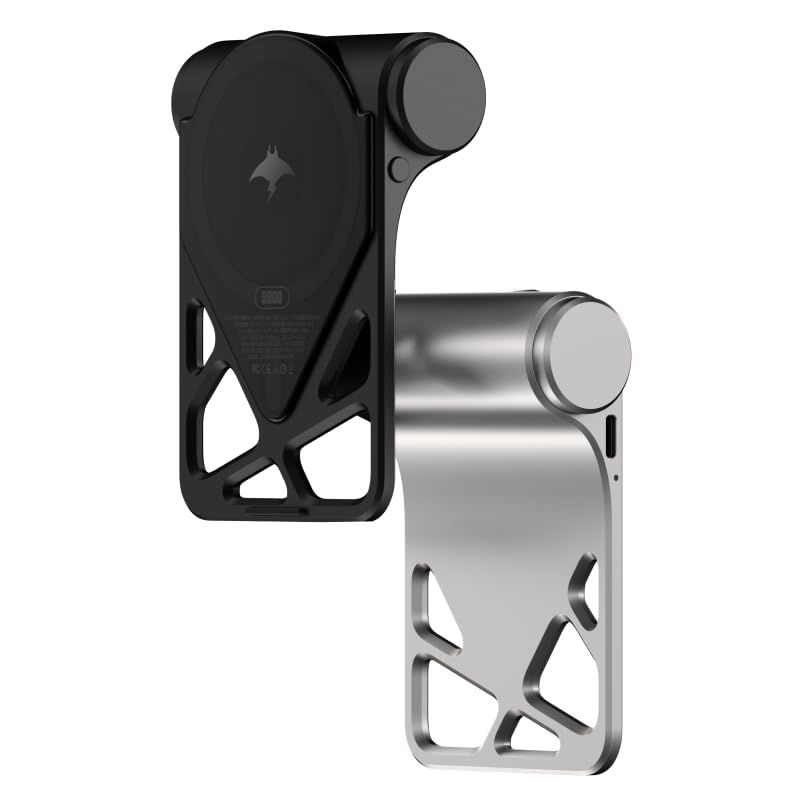 迅速に発送 マンタ電力 薄型 機内持ち込み マグネット式ワイヤレス 急速充電アルミ スマホスタンド機能付き デザイン 旅行用 iPhone用 5000ｍAh 三つ色 シルバー 004773 b 1