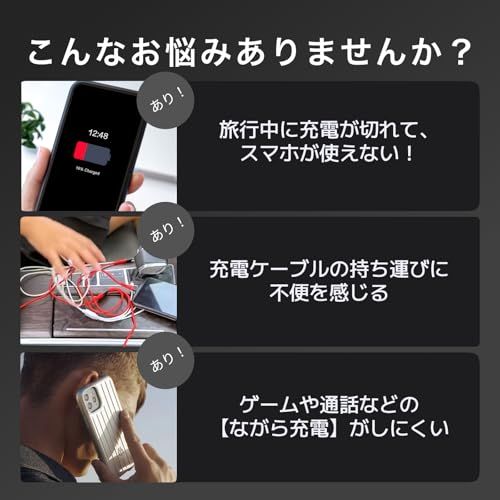 迅速に発送 マンタ電力 薄型 機内持ち込み マグネット式ワイヤレス 急速充電アルミ スマホスタンド機能付き デザイン 旅行用 iPhone用 5000ｍAh 三つ色 シルバー 004773 b 1