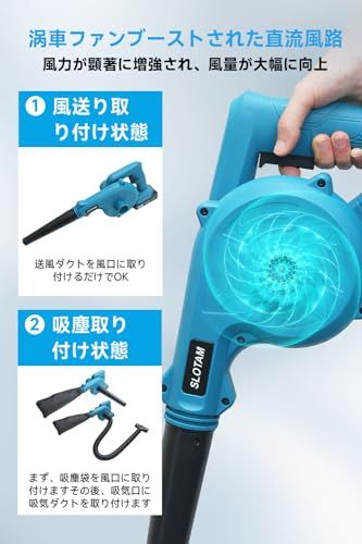  迅速に発送 ブロワー 充電式ブロワ ブロアー 小型 1台2役 大容量バッテリ一 搭載 洗車後の水滴吹き飛ばし ブルー 19 b 7 c 5 cf その他 キッチン 食器