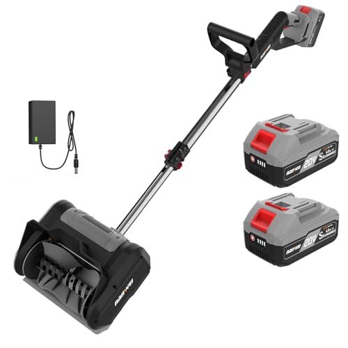 迅速に発送 NANWEI 電動除雪機 電動除雪スコップ 除雪幅280 mm コードレス除雪機 バッテリー対応 充電式スノーショベル ブラシレスモーター 手持ち式 操作簡単 伸縮 除雪器具 4 0 Ah電池２つ付き c 706 f e 2