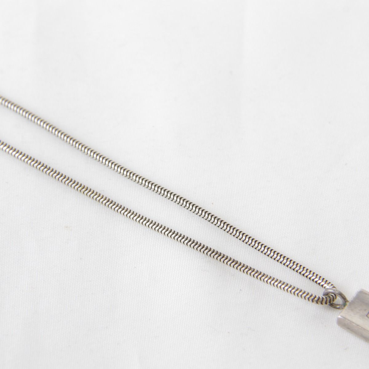 難あり『USED』TIFFANY&Co.【ティファニー】 バー ネックレス チェーン 