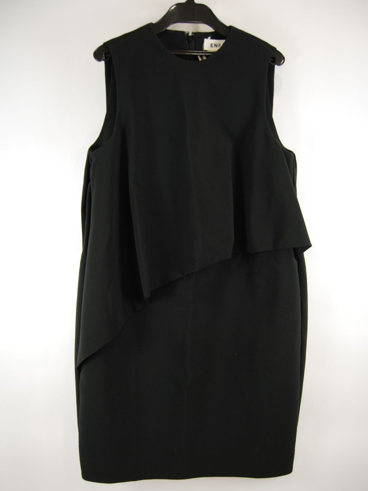 エンフォルド　変形ワンピース　サイズ38 USED/A】ENFOLDエンフォルド 切り替え変形ワンピース ブラック サイズ