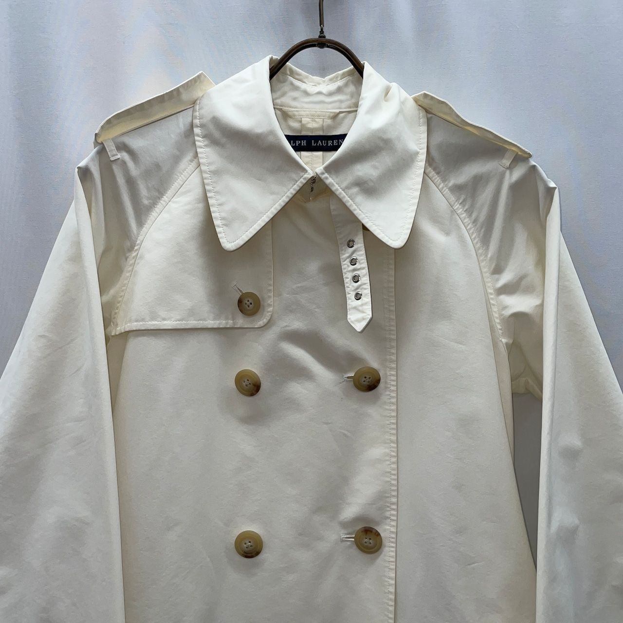 90s ralph lauren trench coat ラルフローレン トレンチコート 白
