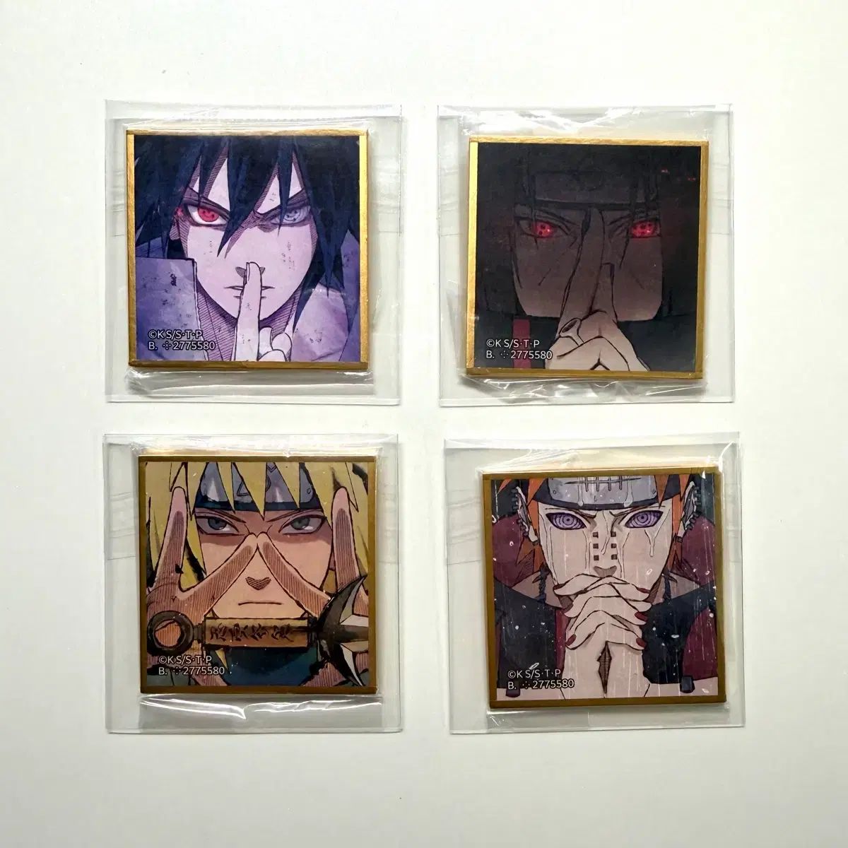 NARUTO -ナルト- ガチャ ミニビジュアル色紙 4種 (うちは サスケ