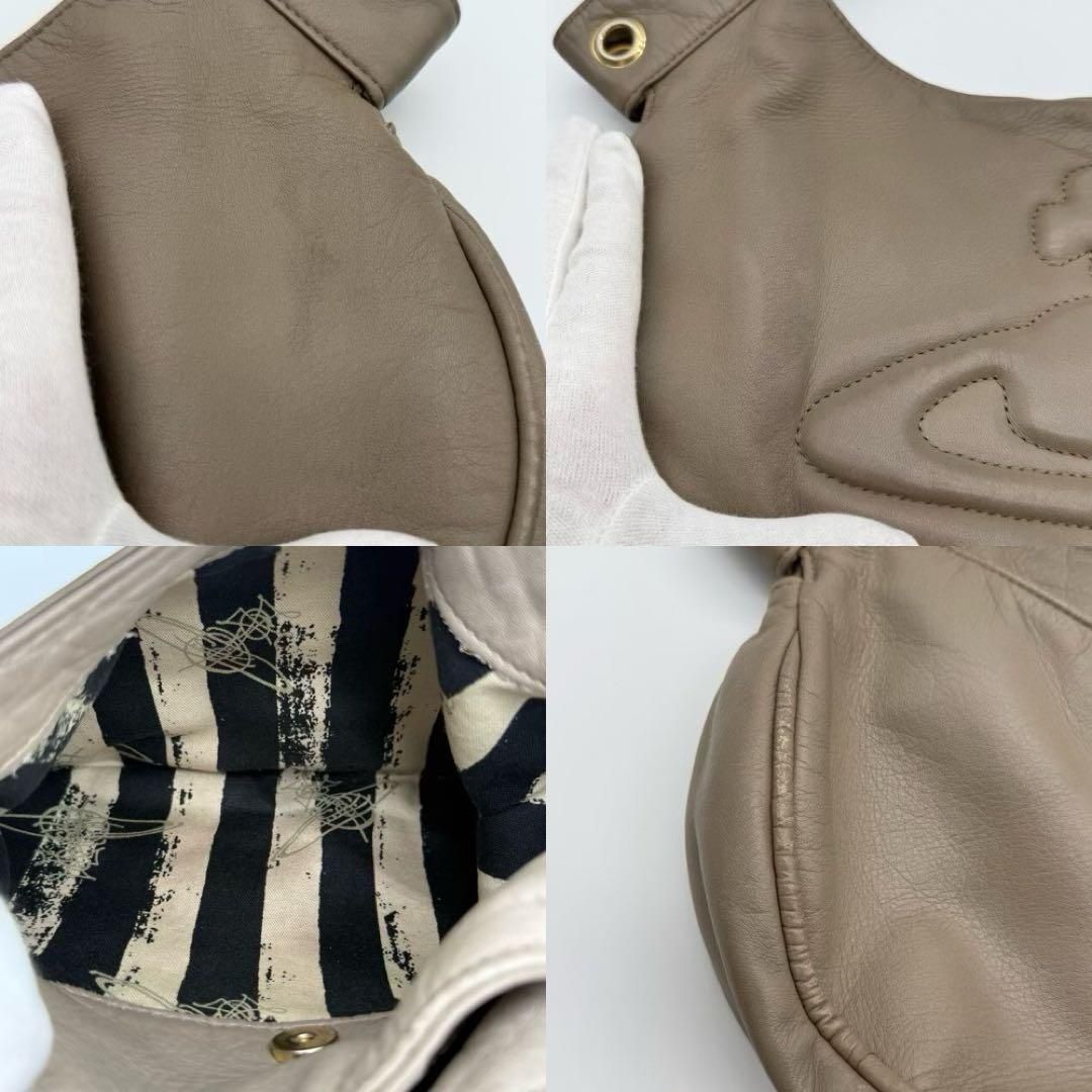 良品】Vivienne ハンドバッグ セミショルダーバッグ オーブ レザー