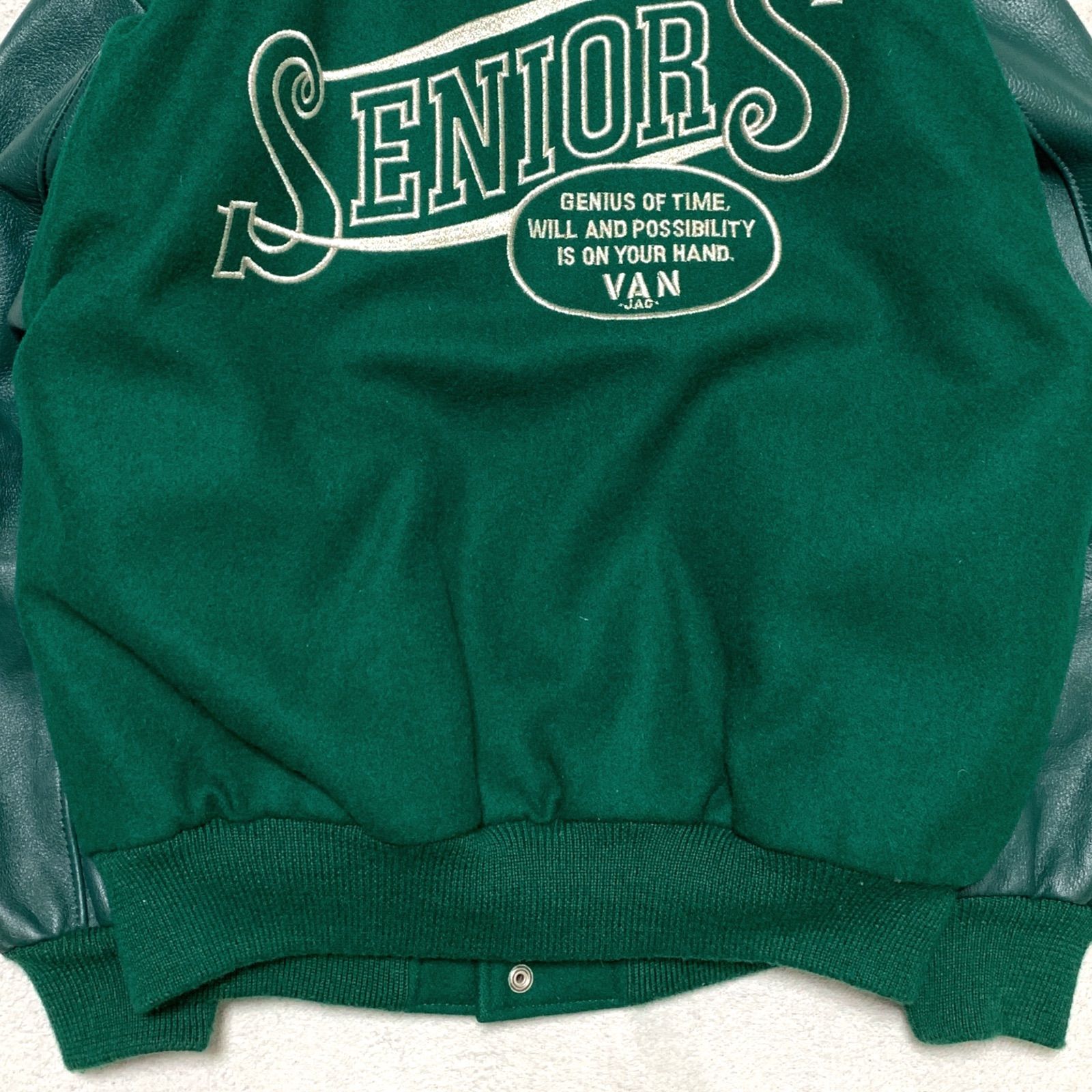 M ウィンダンシー バーシティジャケット スタジャン 袖レザー オリーブ 2026年最新】WIND AND SEA 素材：ウール スタジャンの人気アイテム