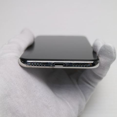 超美品 SIMフリー iPhoneX 64GB シルバー スマホ 即日発送 スマホ