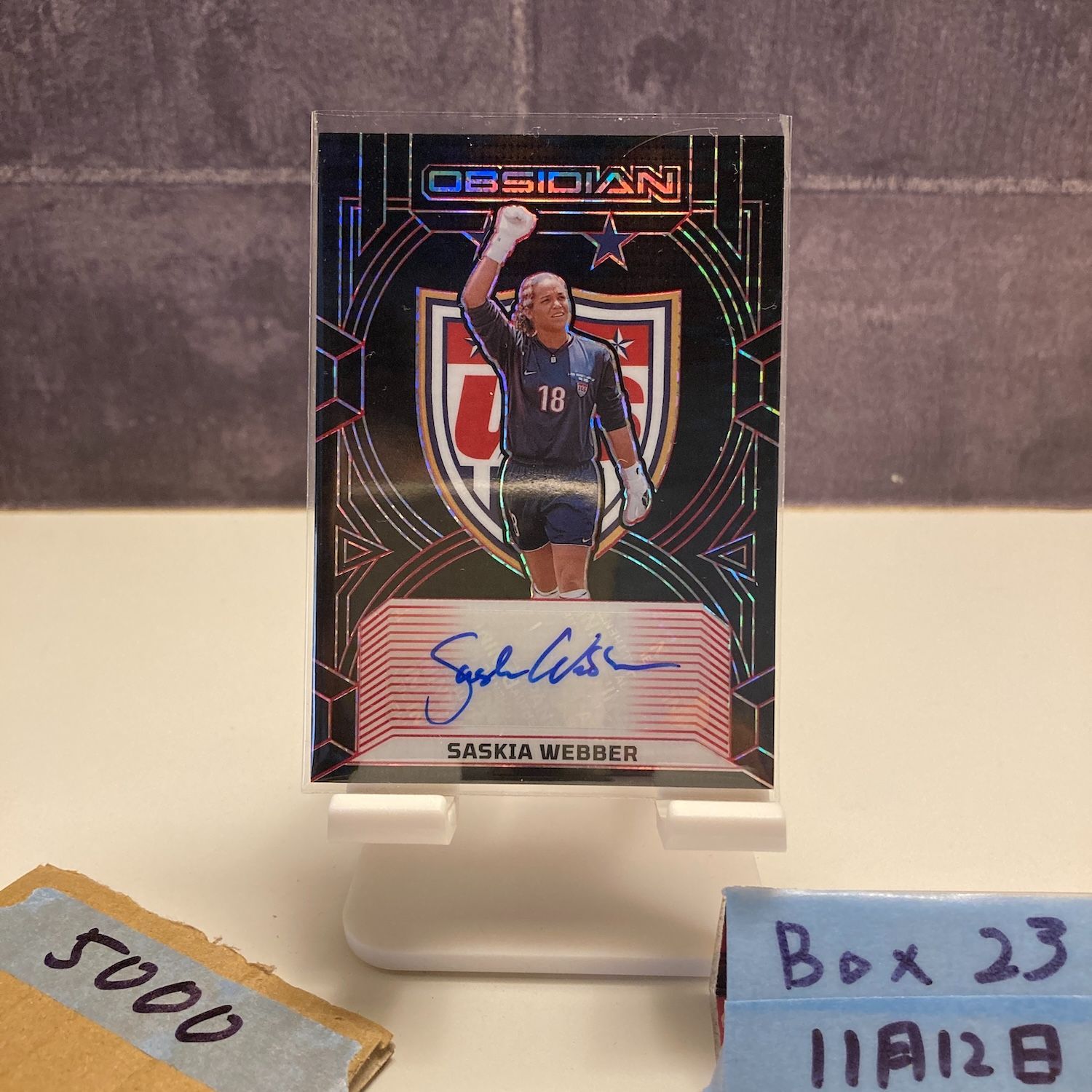 2024-25 Panini Obsidian Saskia Webber 14/28 直筆サインカード USWNT