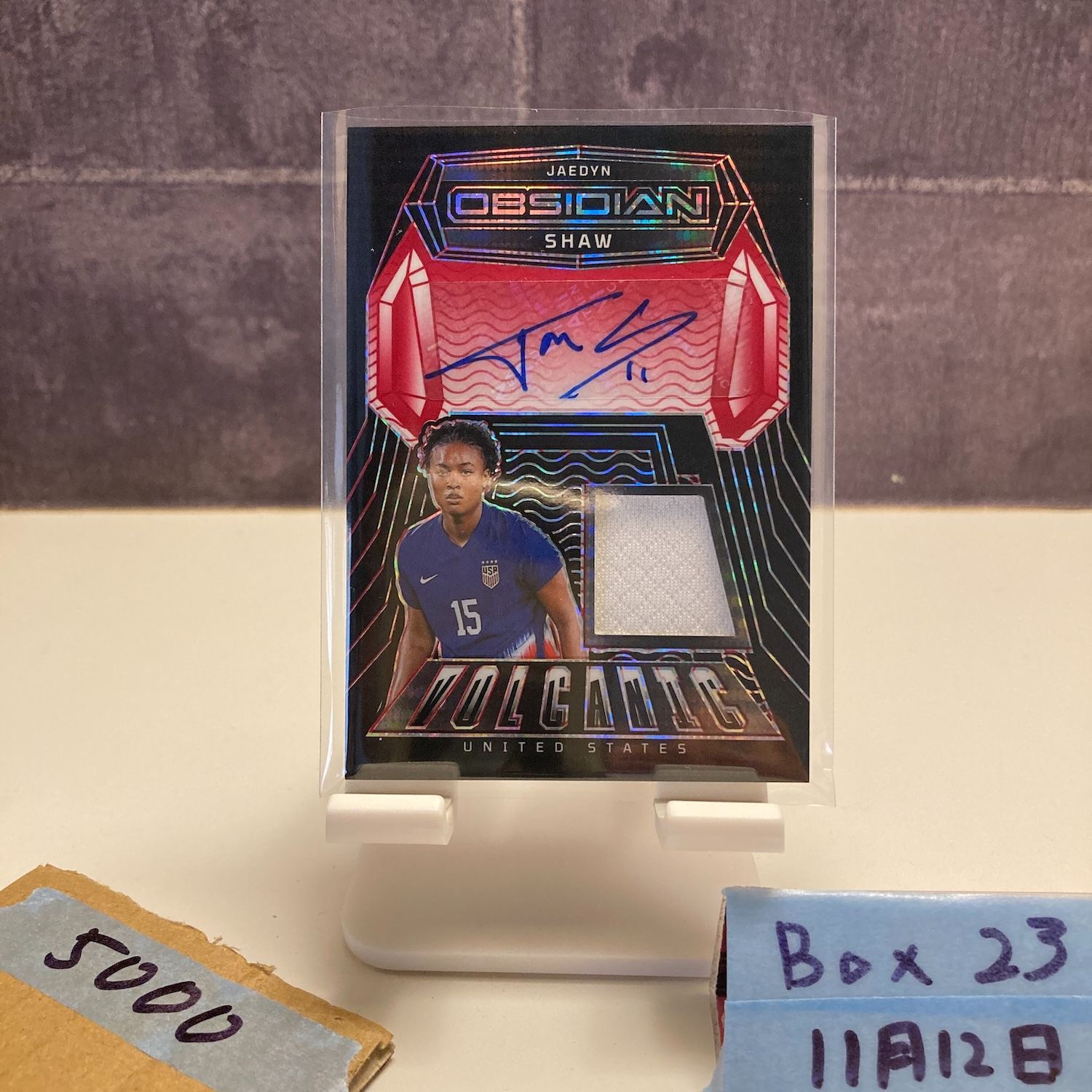 2024-25 Panini Obsidian Jaedyn Shaw 03/22 直筆サインカード United