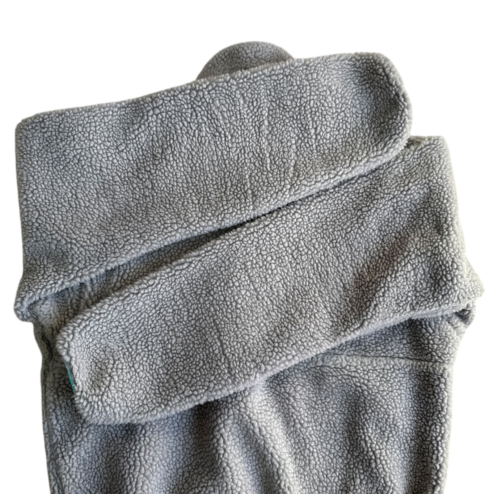 90s Patagonia グリセード フルジップ ヘザーグレー コバルトブルー S