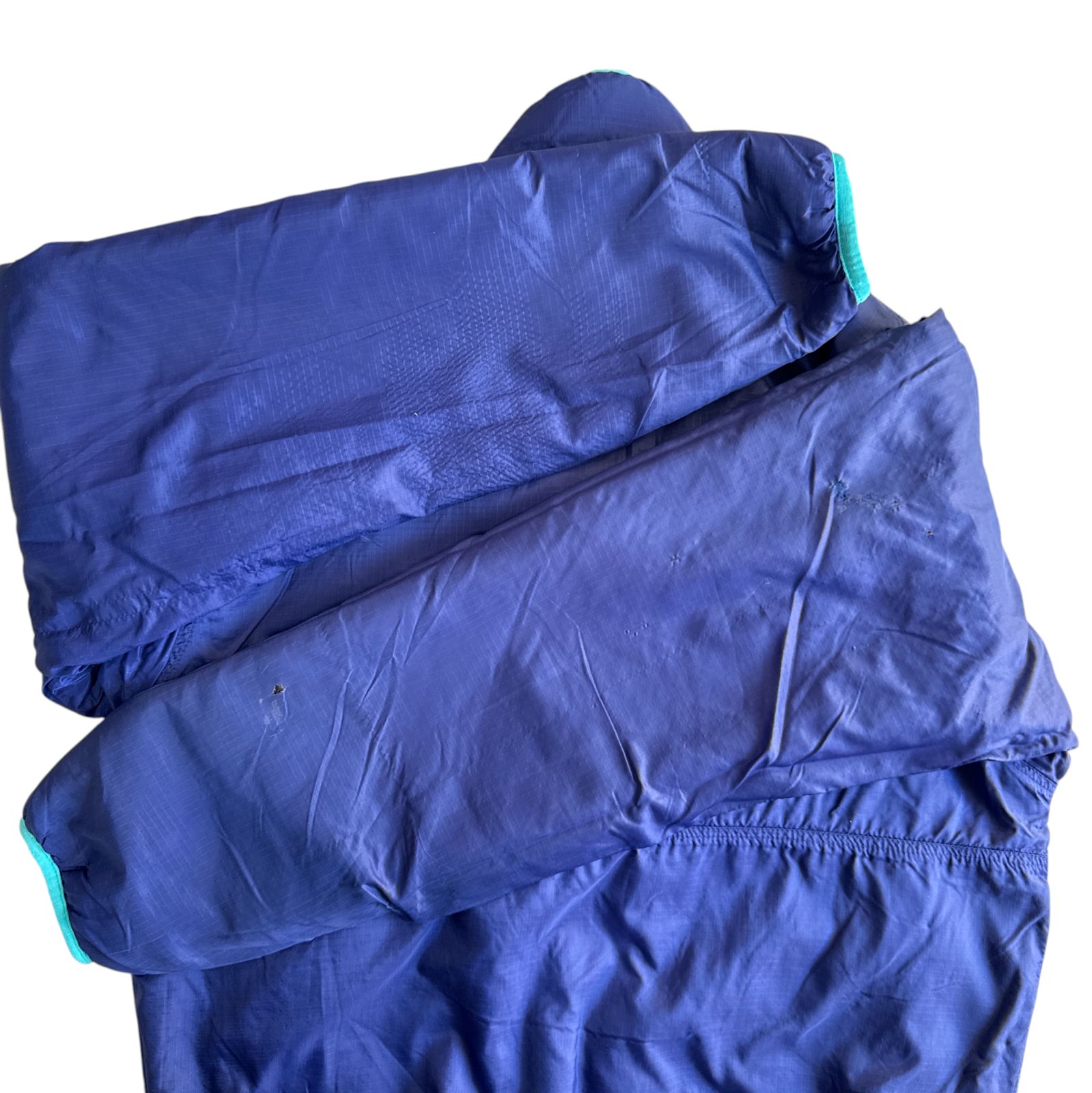 90s Patagonia グリセード フルジップ ヘザーグレー コバルトブルー S 