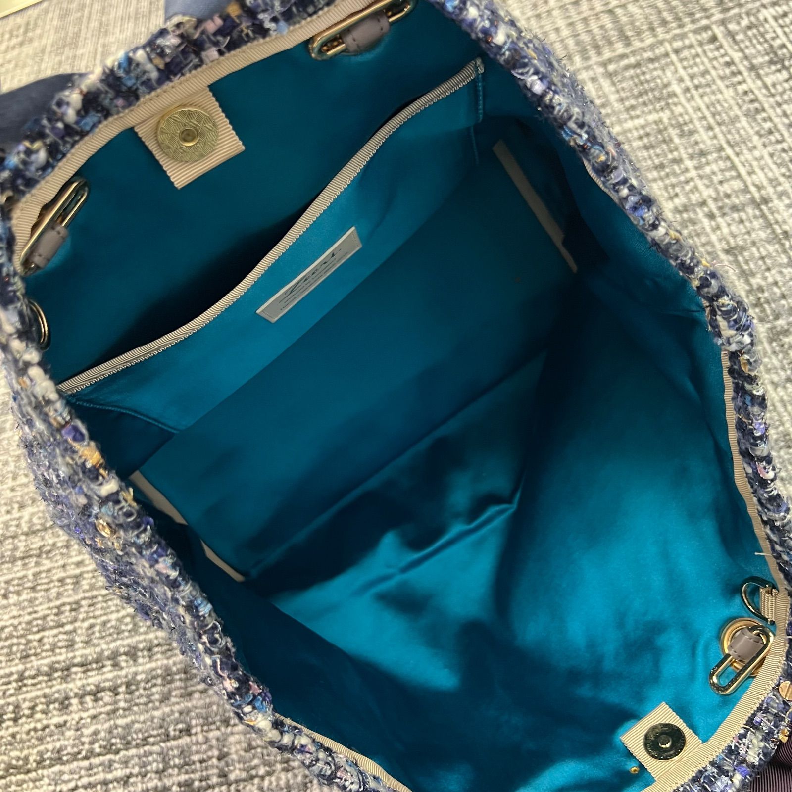 Le creative? Tweed tote bag ツイードトートバッグ ショルダーバッグ 