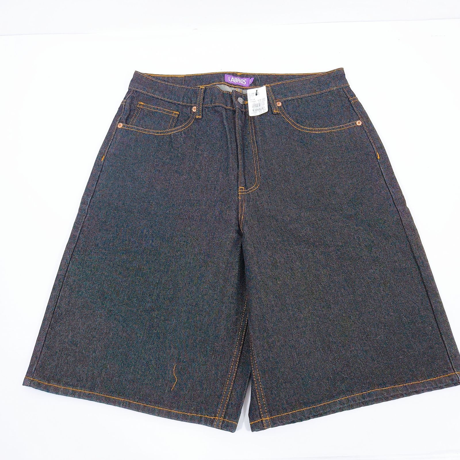 L Size (32)】LABROS Labros Black Denim Gorilla Shorts Bottoms Half 