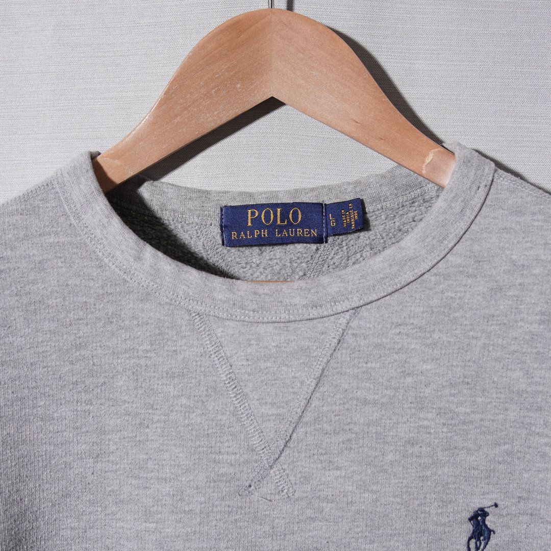 Polo by Ralph Lauren グレー トレーナー コットン 刺繍 ポロラルフローレン POLO RALPH LAUREN スウェット L グレー ワン