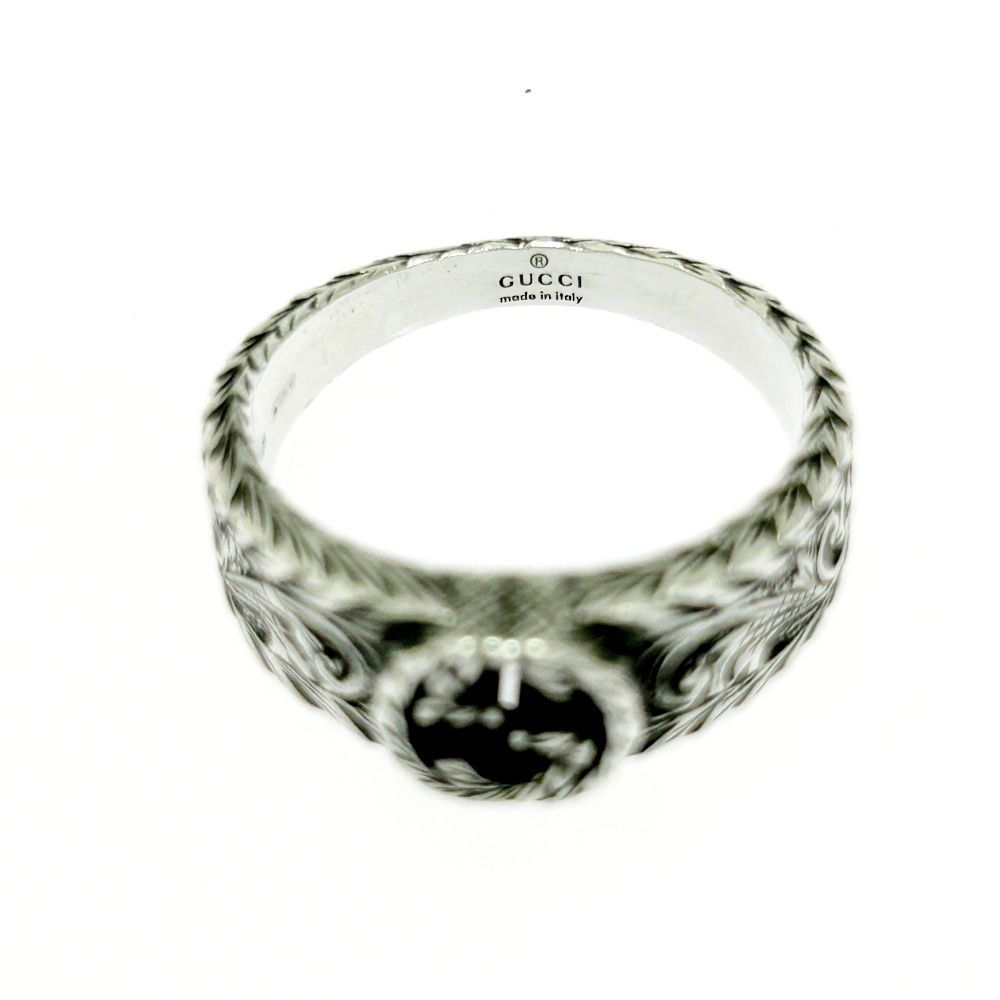 中古】GUCCI グッチ シルバー インターロッキングG アラベスク リング