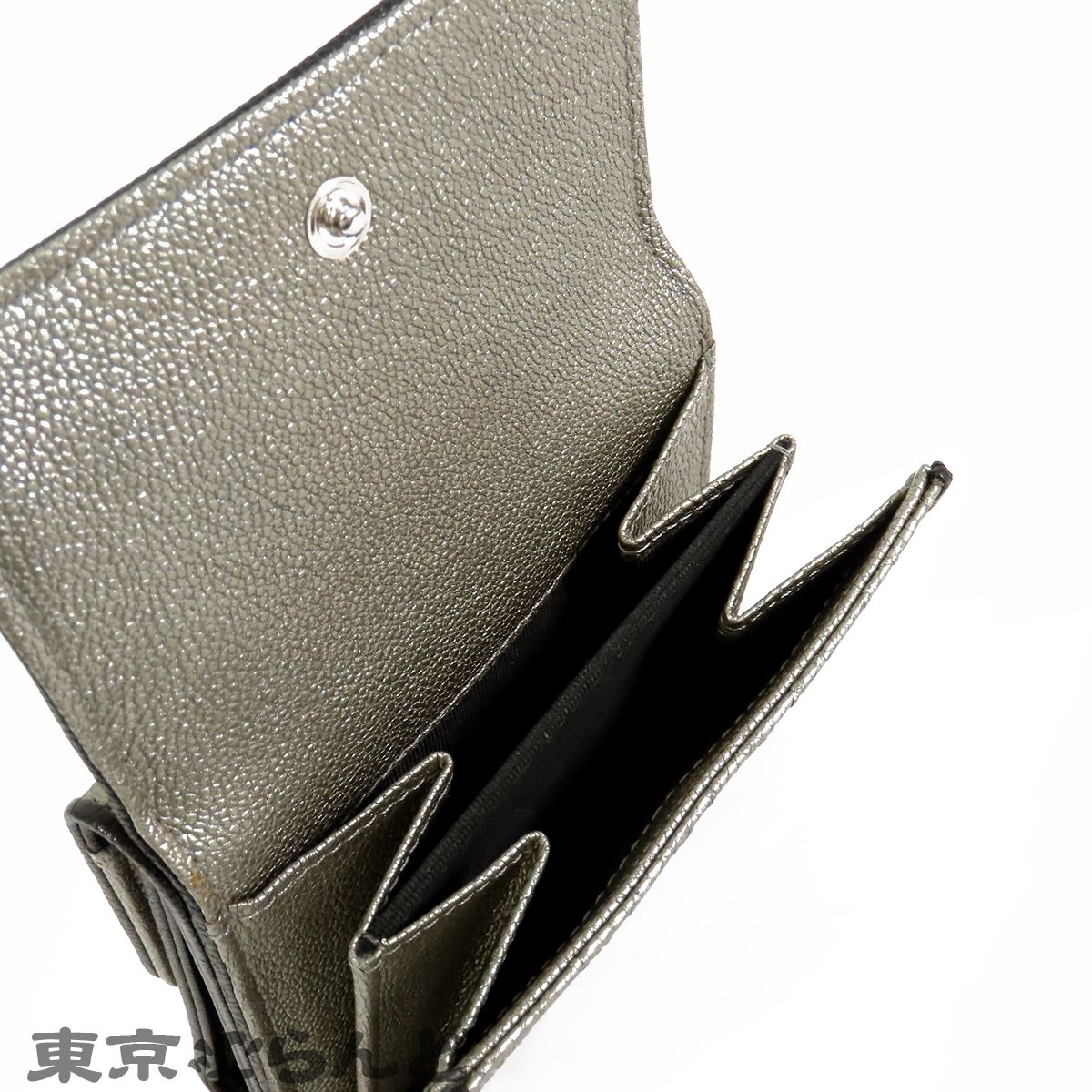 シャネル CHANEL ビコローレ Wフラップ コンパクト財布 A33910