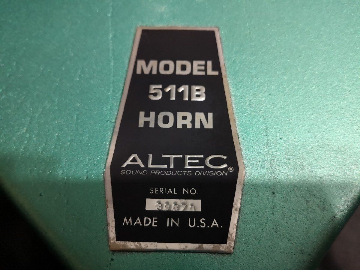 ◇ALTEC LANSING 511B アルミダイキャスト製 セクトラルホーン ペア