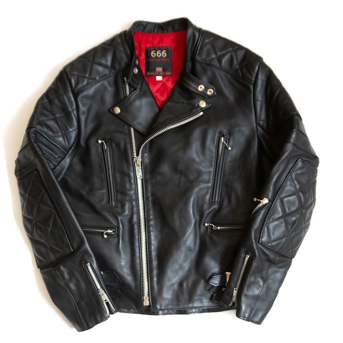 美品】666 triple six【ステアハイド パデッド ライダースジャケット 