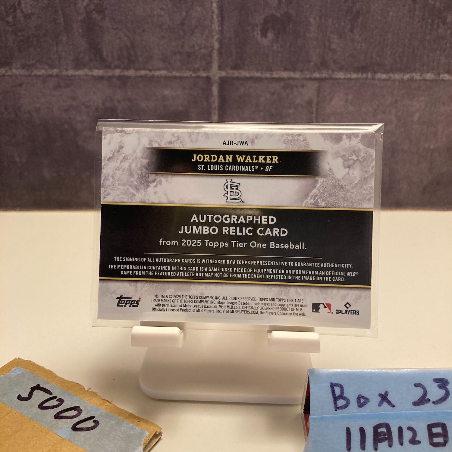 2025 Topps Tier One Jordan Walker 085/199 直筆サインカード ST