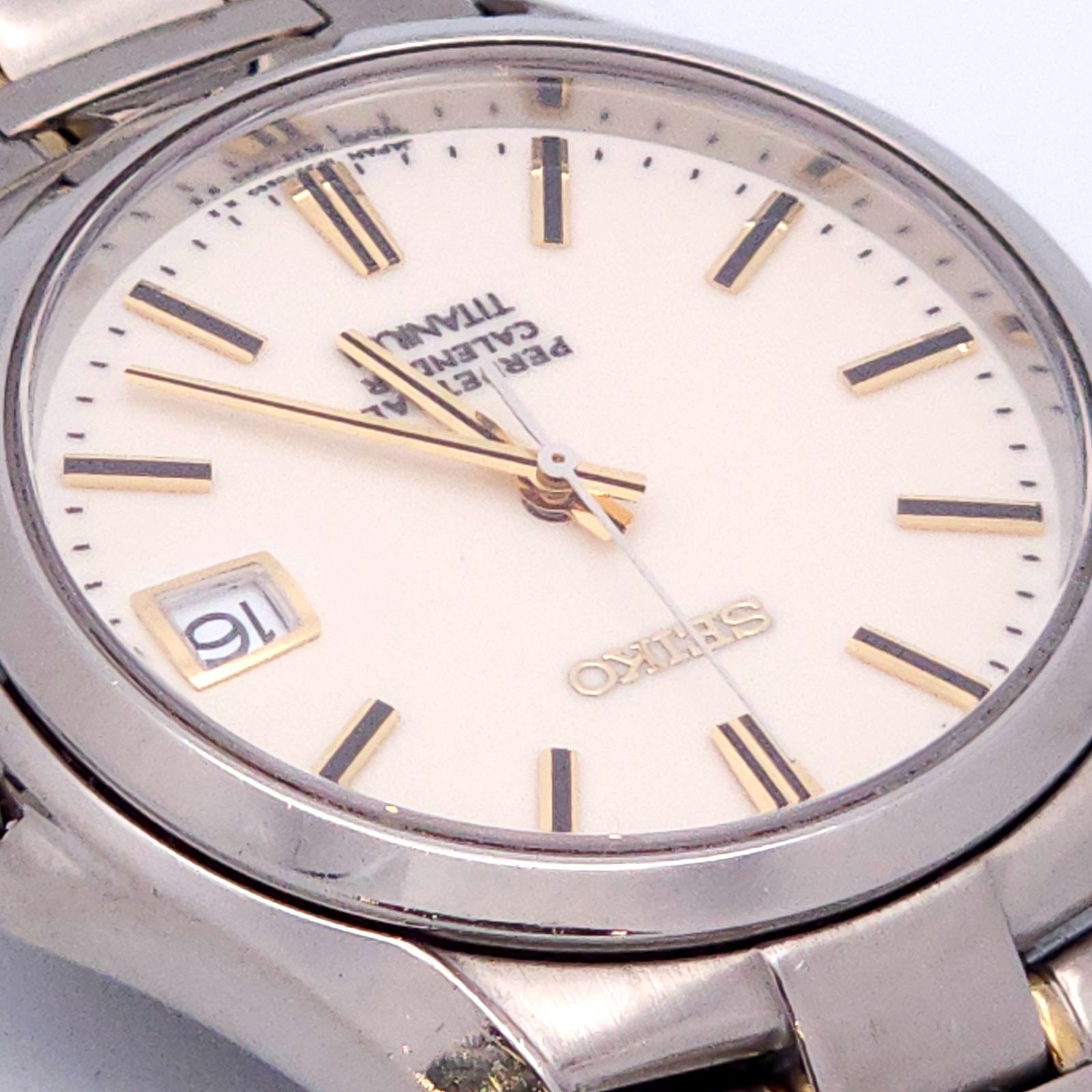 ☆良品 SEIKO セイコー パーペチュアルカレンダー 8F32-0400 QZ 動作品 