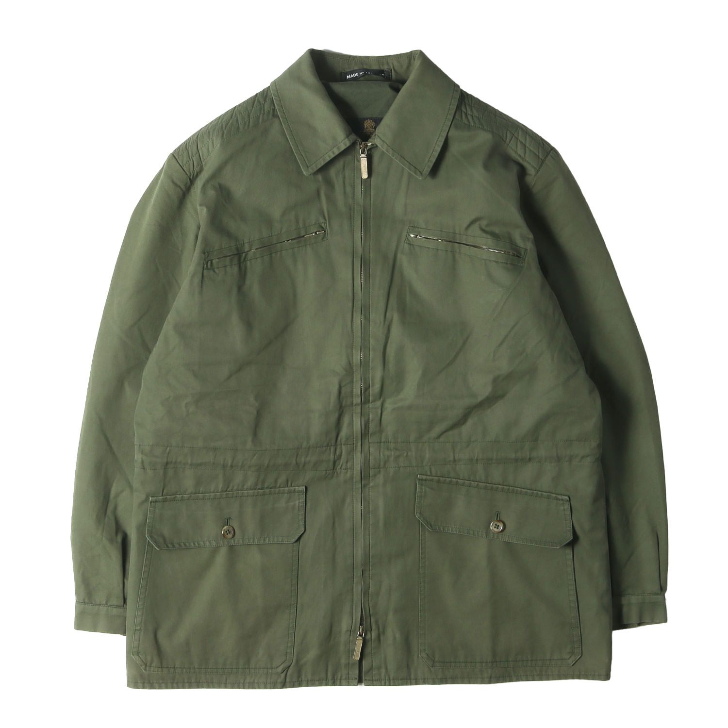 美品 GRENFELL グレンフェル 緑タグ コットンジャケット36 英国製 GRENFELL グレンフェル ジャケット オリーブ サイズ:XL相当 | 希少 黒