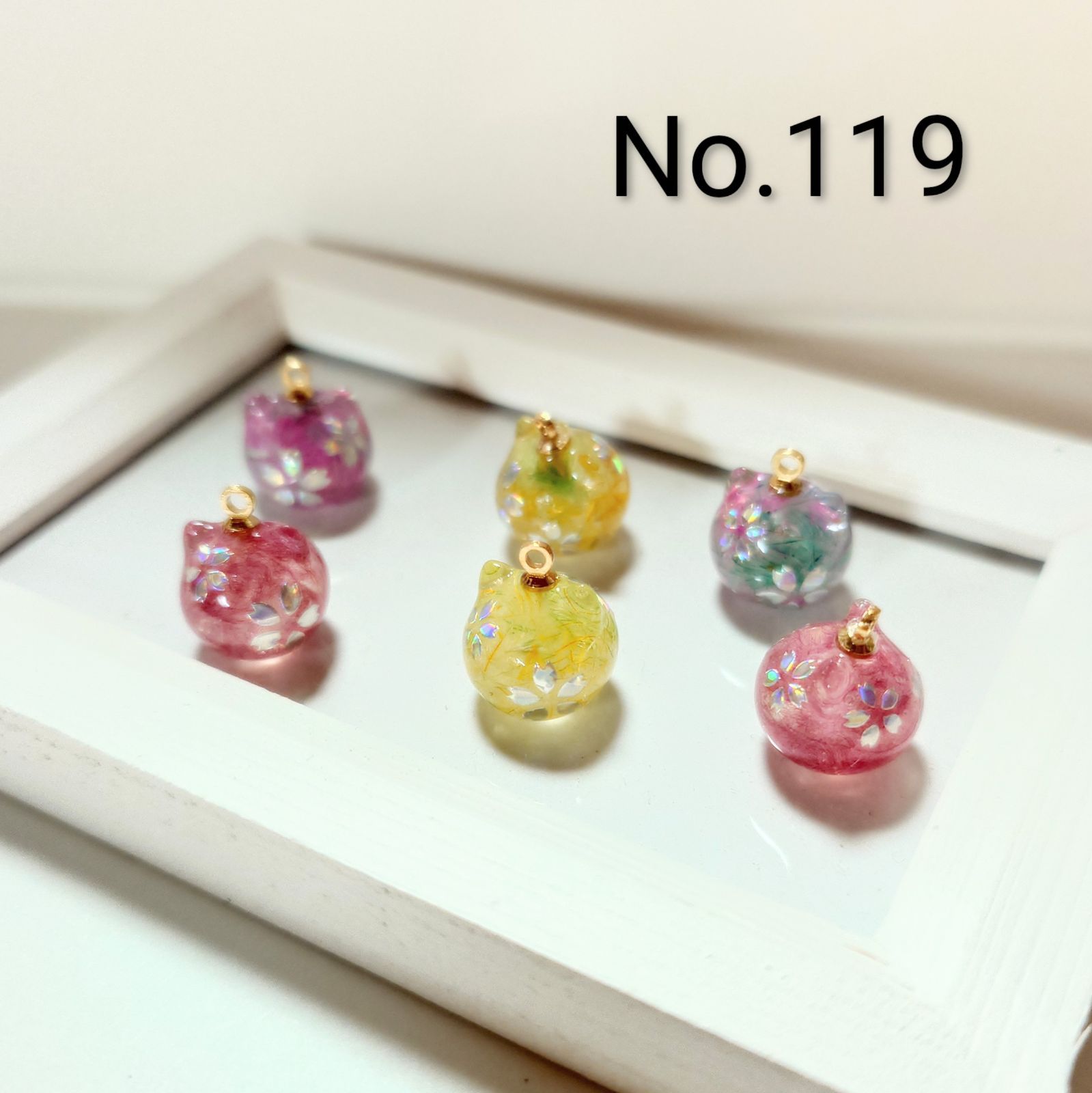 レジン カボション ハンドメイド さくら 球体 小 猫ちゃん オリジナル レジン カボション ハンドメイド さくら 球体 小 猫ちゃん オリジナル