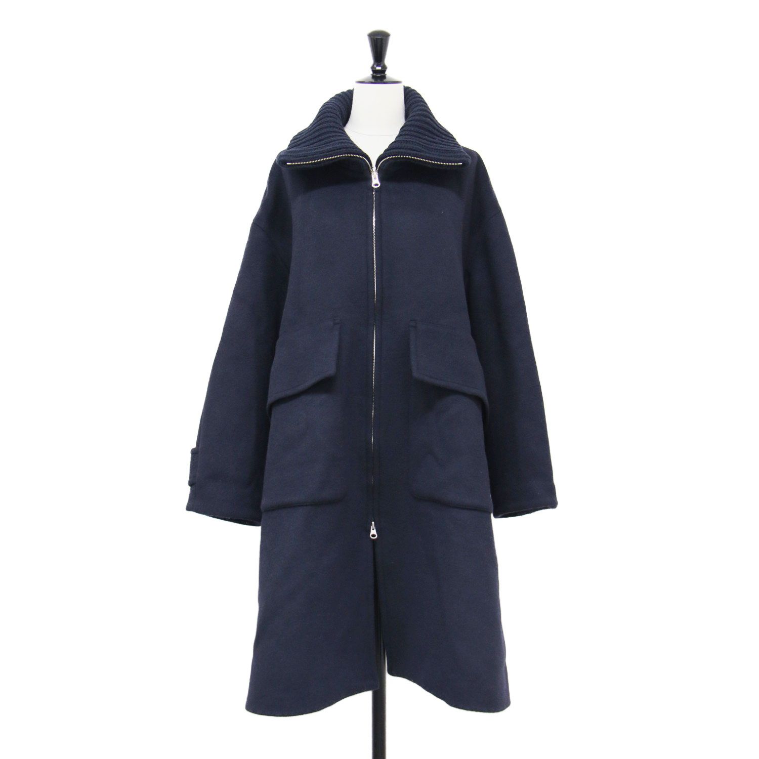 IENA イエナ ウールピーコート ネイビー 38 スローブイエナネイビー