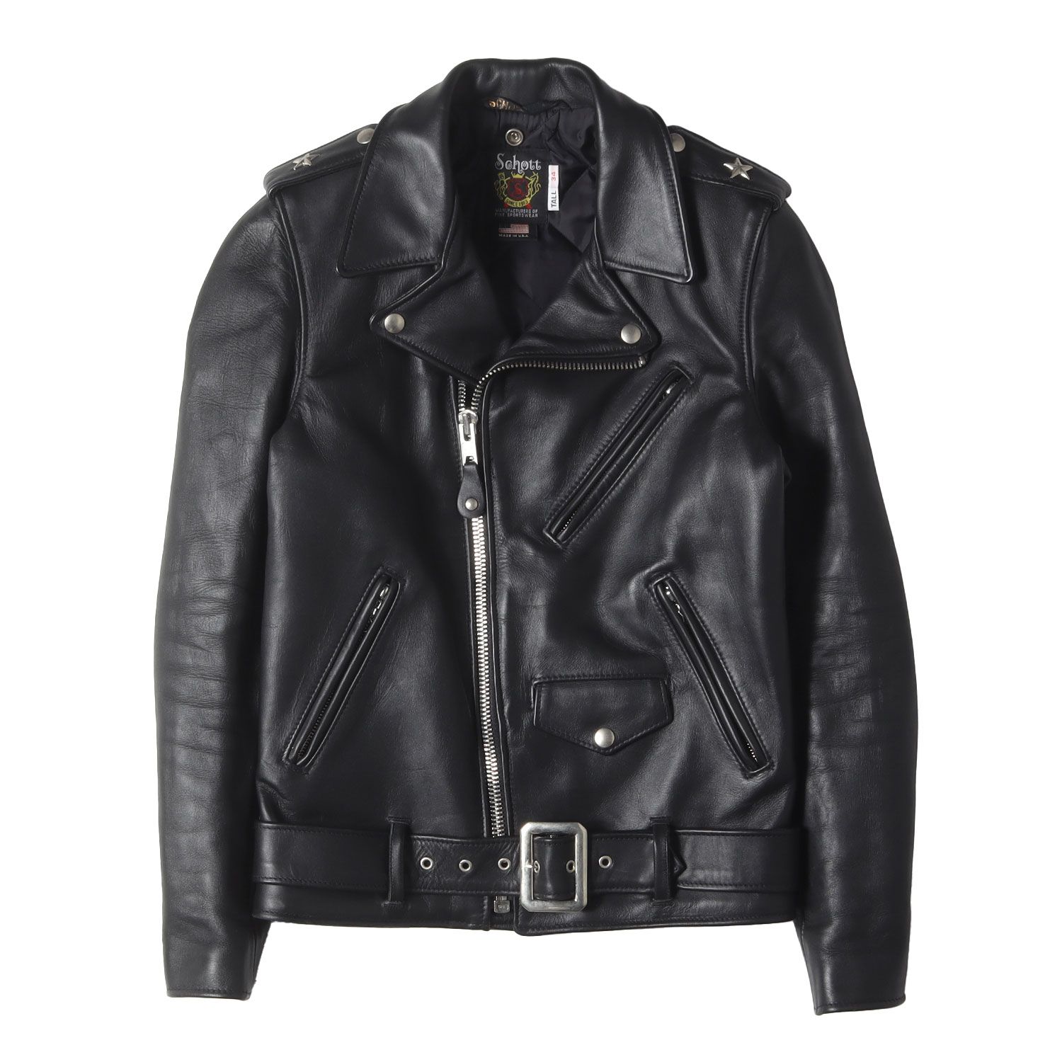 美品】Schott ショット ジャケット ブラック 黒 サイズ:34 TALL | USA