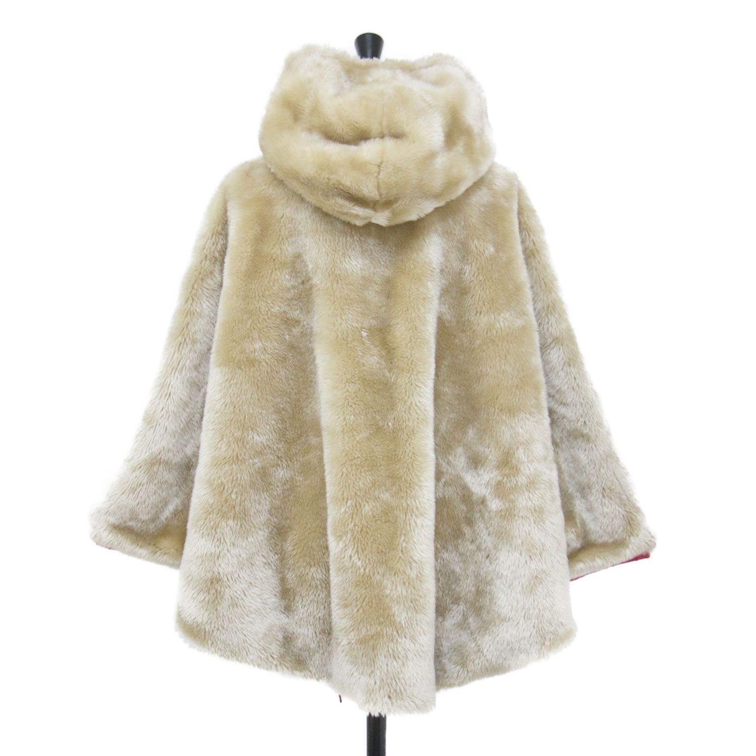 GRAMICCI グラミチ ポンチョ ベージュ レッド サイズ:FREE | フード