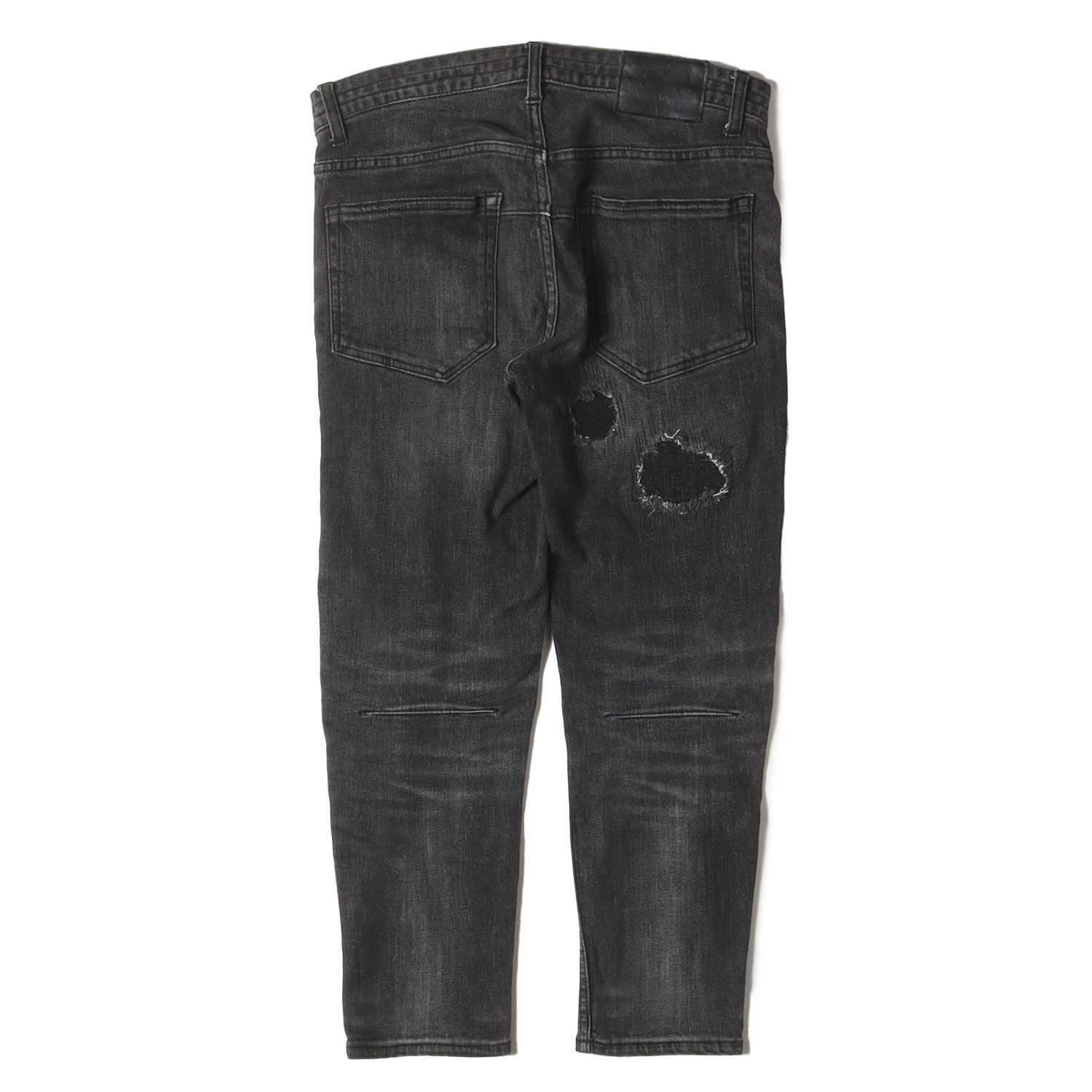 ナンバーナイン　グランジデニム クラッシュパンツ スタンダード ブラック NUMBER (N)INE ナンバーナイン パンツ ブラック 黒 サイズ:S