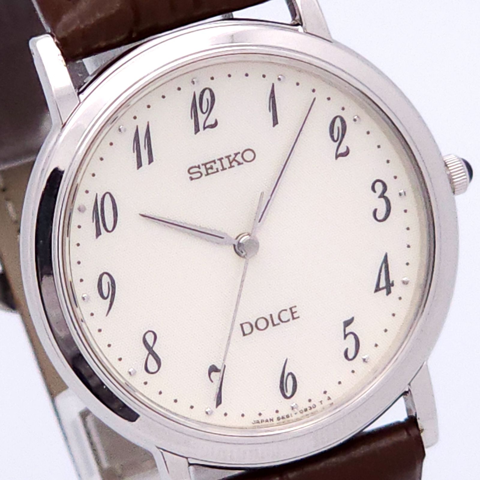 時計 SEIKO DOLCE-EXCELINE 5E61-0A80 SEIKO セイコードルチェ 5E61-0A80 QZ 動作品 アラビア - メルカリ