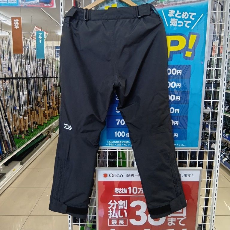 DAIWA ダイワ ブラック 釣り用品 釣り服飾 レインウェア SIZE WM dw