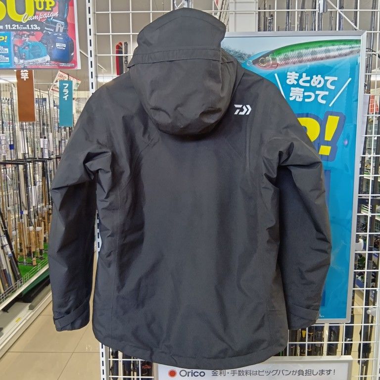 DAIWA ダイワ ブラック 釣り用品 釣り服飾 レインウェア SIZE WM dw